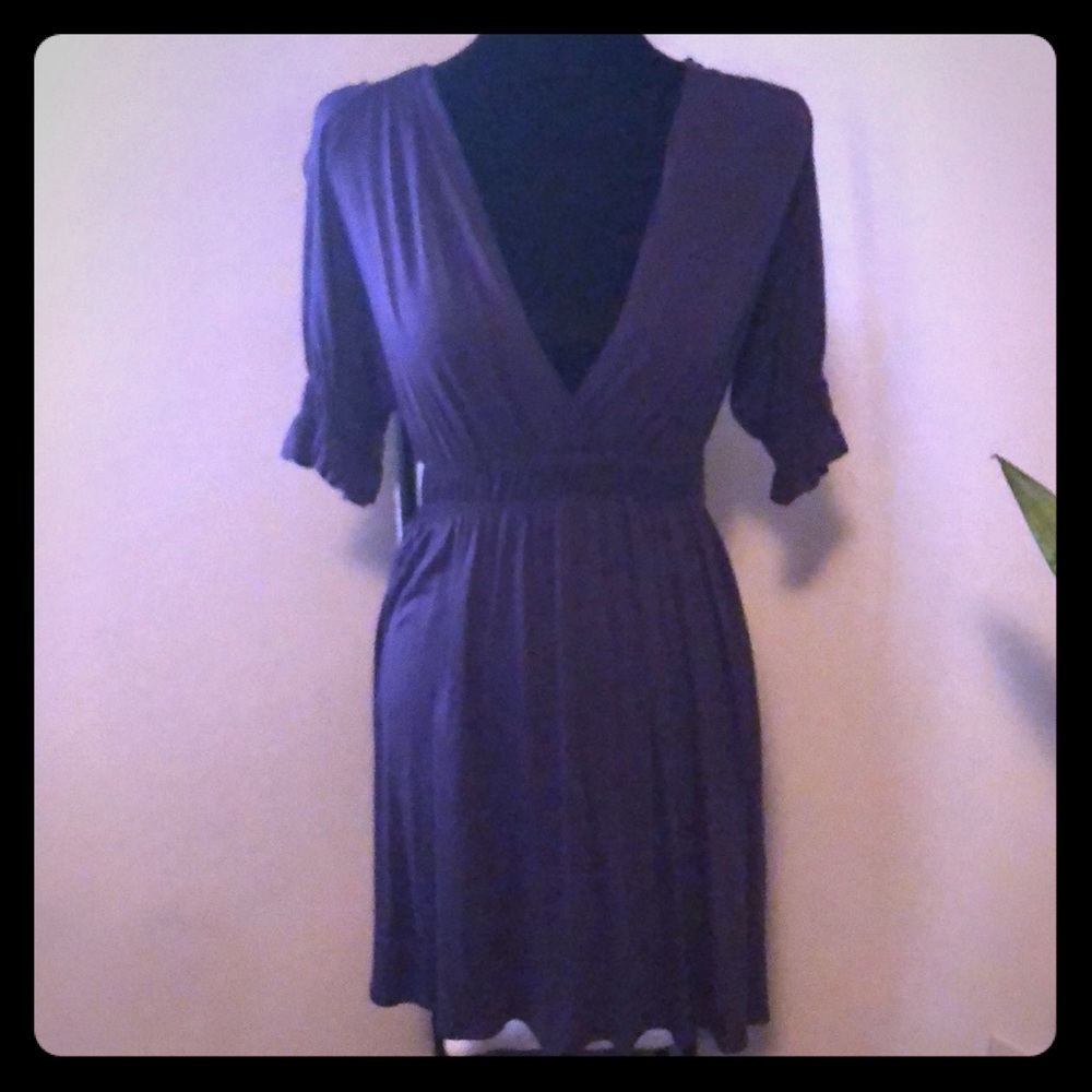 Max Edition Deep V Neckline Plum Dress Size Small